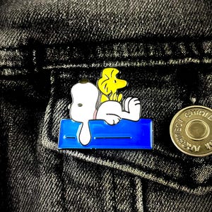 Snoopy & Woodstock Enamel Pin - Etsy