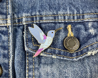 Hummingbird Enamel Pin