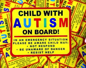 Child with Autism On Board - 3-Inch Vinyl Sticker
