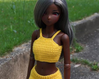 Halter Top and Shorts Set PDF Crochet Pattern for Smart Doll and SD BJD