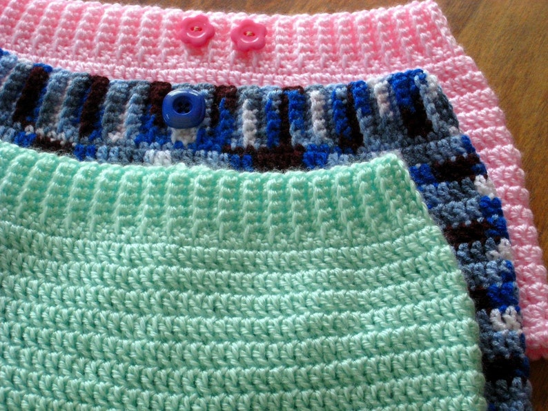 PDF PATRON AU CROCHET, Couvre-couches, Tailles 0 à 3 mois, 3 à 6 mois, 6 à 9 mois, Bloomers bébé, Short bébé, Téléchargement immédiat image 5