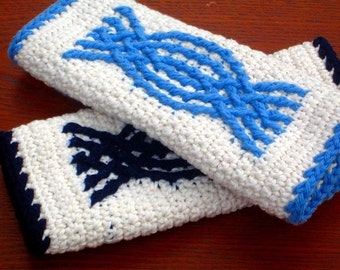 Téléchargement instantané PDF MOTIF AU CROCHET, noeud celtique lavette torsadé gant de toilette chiffon de nettoyage serviette de cuisine modèle numérique