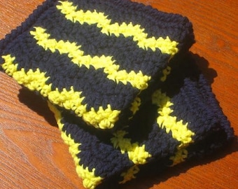Instant Download PDF CROCHET PATTERN, Splash Ripple Dishcloth Washcloth Facial Towel Cleaning Rag Digital Pattern