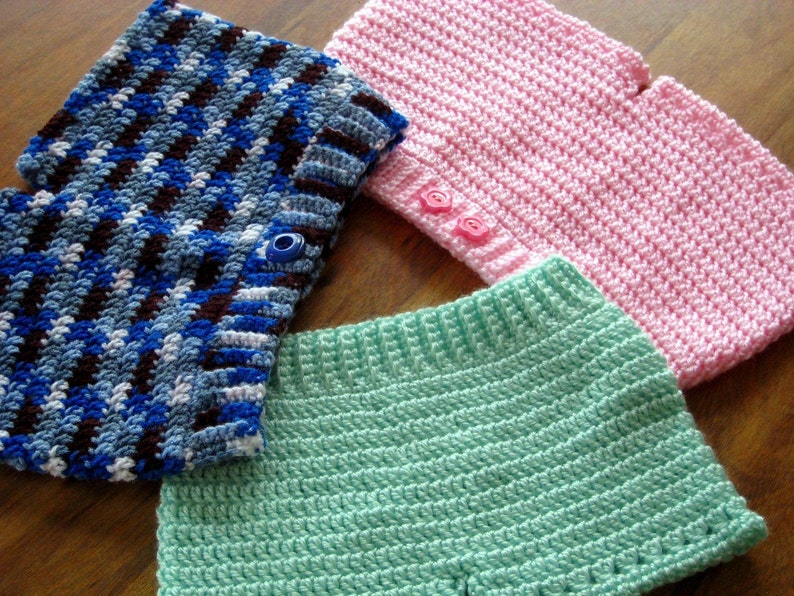 PDF PATRON AU CROCHET, Couvre-couches, Tailles 0 à 3 mois, 3 à 6 mois, 6 à 9 mois, Bloomers bébé, Short bébé, Téléchargement immédiat image 2