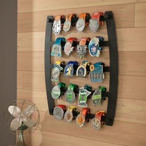 Medal Display: Wall Mounted Organizer, 25-Medal, Black