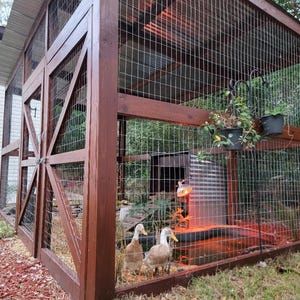 Chicken Coop Plans 18x10 DIY Walk In Chicken Run for 1- 20 chickens Large Luxury Enclosure For Ducks, Dogs, Cats, Bunnies, Birds, or Reptile