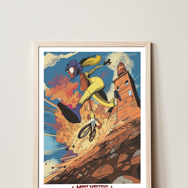 Mont Ventoux: Comics Style Provence Mountain Poster