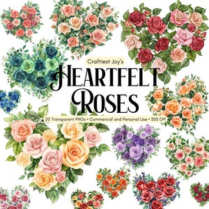 Coração em forma de rosa clipart floral coração png aquarela rosa coração casamento clipart dia dos namorados clipart romântico coração grinalda flor clipart