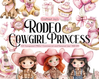 Cute Pink Cowgirl Clipart PNG Baby Cowgirl Clipart Bundle Wild West Cowgirl Boots Western Clipart Rodeo Princess Baby Shower Cowgirl Nursery