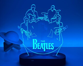 The Beatles 3D Led Lamp, The Beatles Night Light, The Beatles Music Lovers Desk Lamp, Rock Music Art, The Beatles Lovers Christmas BirthGift