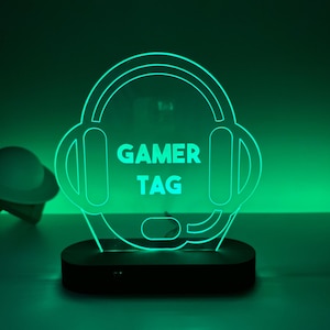 Custom Gamertag RGB Name Light, Gaming LED Lamp, Personalized Gamer Room Decor, Gamingzone 3D Night Light, Streamer Game Room Decor Xmasgift