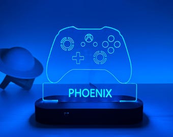 Lámpara LED RGB personalizada para mando de juegos, consola con control remoto, regalo de Navidad y cumpleaños para gamers, decoración para salas de juegos infantiles, regalo para streamers.
