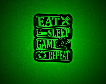 Gaming RGB led-bord, gamerverjaardagscadeau, gamingmuurkunst, gamerstreamer achtergronddecor, gameroomdecor, gaming xmas kerstcadeaus
