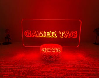 Personalized Gamertag Led Stand - Gamertag Led Night Light - Gamer Gift - Gamertag led Light Sign-Kids Room Decor-Christmas Gifts for Gamers