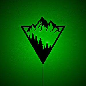 Applique da parete a LED RGB Mountain, decorazione luminosa per la casa, decorazione per la casa della foresta di montagna, scultura da parete di montagna e lago, regalo di compleanno di Natale