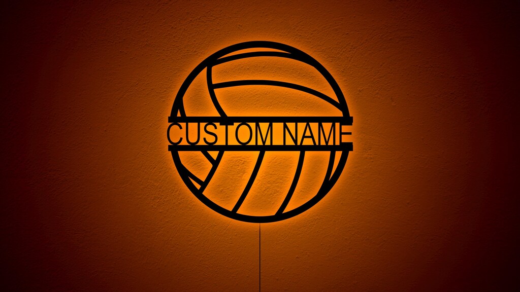 Insegna Luminosa LED Personalizzata Per Sala Giochi – Nome Giocatore + Targhetta – 7 Colori Cambianti, Alimentazione USB