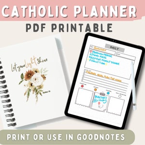 A catholic planner that can be printed or used in goodnotes