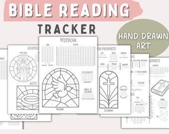 Bible Reading Tracker for Logging Catholic Bible Study,Bible reading Plan for Bible Study Bible Reading Coloring page to track Bible Reading