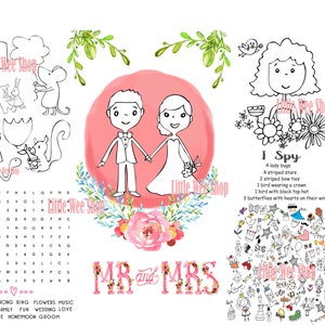 Instant Download Wedding Coloring Pages for Kids Kids Coloring Page Kids Activity Page PDF Wedding Coloring Page Wedding placemat image 6