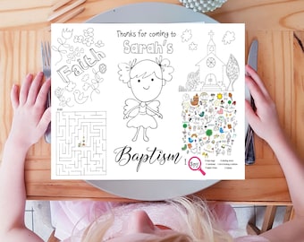 Christening, Baptism coloring pages, Confirmation activity sheets, Kids PDF Coloring sheet,  Personalize, 2 PAGES, Communion, Print at home