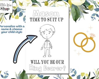 Will you be our Ring Bearer? Ring Bearer Proposal Coloring book, Wedding Ring Bearer, Page Boy proposal, Wedding Decor - Wedding Party, PDF