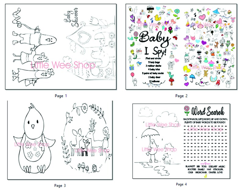 Baby Shower Game Printable Baby Shower Games Instant | Etsy