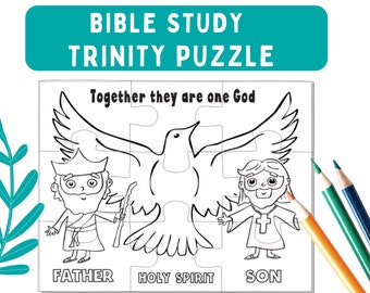 Heilige Dreifaltigkeit Puzzle Arbeitsblatt: Sonntagsschulbibel Aktivität (PDF)