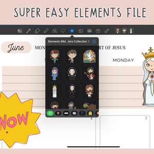 Catholic Planner Stickers for Digital Planner Bible Journal Stickers for GoodNotes Planner Stickers Precropped PNG & Elements Faith Stickers image 5