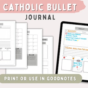 2024 katholieke planner Bullet Journal voor afdrukken of Goodnotes, maandelijks gedateerde kalender, spirituele planner, afdrukbare PDF-katholieke kalender afbeelding 9