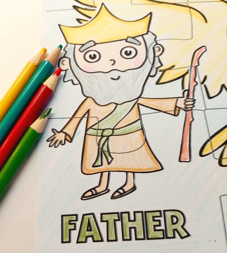 Trinity Bible Study Puzzle Catholic Craft Bible Activity Etsy