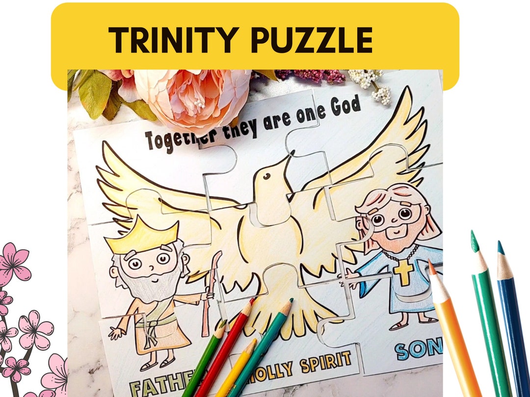 Trinity Bible Study Puzzle Catholic Craft Bible Activity Etsy