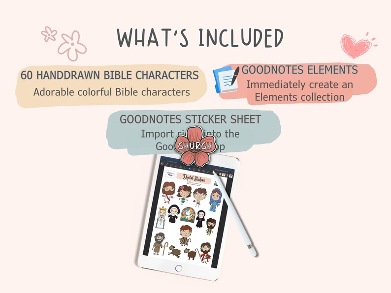 Catholic Planner Stickers for Digital Planner Bible Journal Stickers for GoodNotes Planner Stickers Precropped PNG & Elements Faith Stickers 画像 4