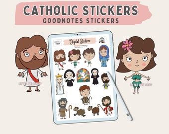 Katholische Planer Aufkleber für Digital Planner Bibel Journal Aufkleber für GoodNotes Planner Aufkleber Vorgeschnittene PNG & Elements Glaube Aufkleber