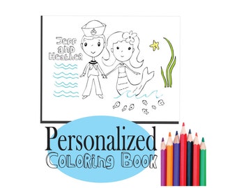 Kinder Malvorlagen, Strand Hochzeit, Personalisierte Hochzeit Aktivitätsbuch, Kinder Hochzeit Gunsten, , druckbares Aktivitätsbuch PD Destination Wedding