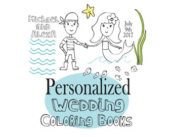 Beach Wedding Coloring page, Destination Wedding Favor,Kids Coloring Book, Wedding Activity Books, Wedding Activities, PDF Download