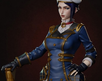 Caitlyn Kiramman - Arcane High Quality 3D Printed 12K Unassembled Figure Statue Resin Model Kit Gift Movie Lover Game Custom Action 3D Model