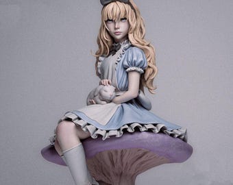 Modelo de impresora 3D de Alicia en el País de las Maravillas, figura de alta resolución