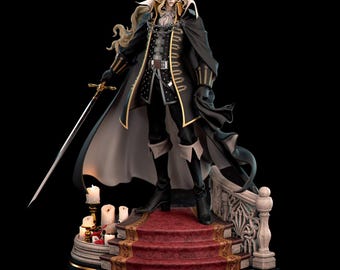 Figura de Alucard de alta calidad, pintada/sin pintar, modelo para impresora, regalo para amantes de las películas, juego, figura de acción personalizada, modelo 3D de cómic.