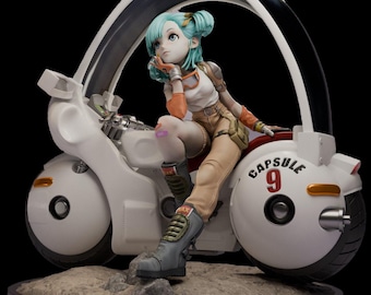 Figura de Bulma de alta calidad impresa en 3D de 12 quilates sin ensamblar, estatua de resina, kit de modelo, regalo para amantes de las películas, juego, modelo de acción 3D personalizado.