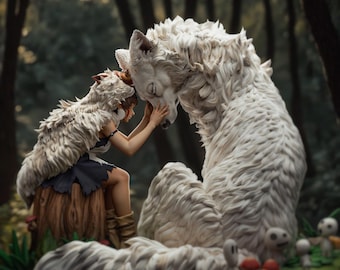 Princess Mononoke Figure: 12K Resin Model Kit, Unassembled