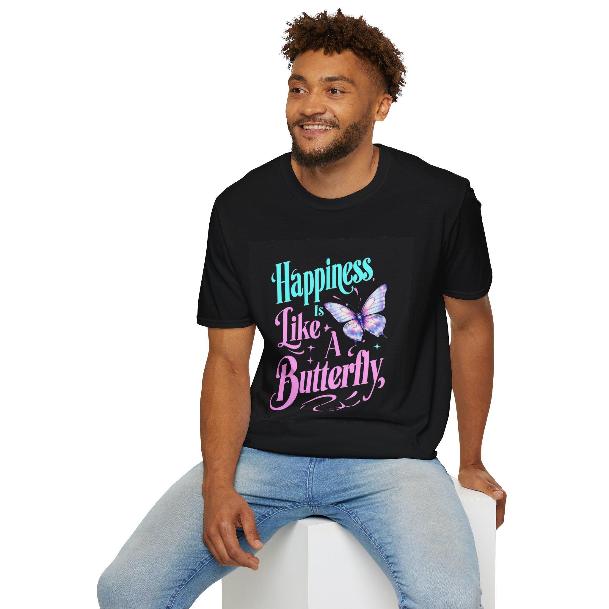 Happiness is Like A Butterfly Unisex Softstyle T-shirt - Etsy