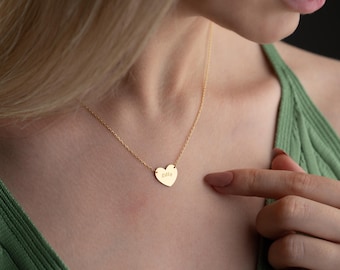 Personalized Engraved Heart Necklace: Bridesmaid Proposal Gift