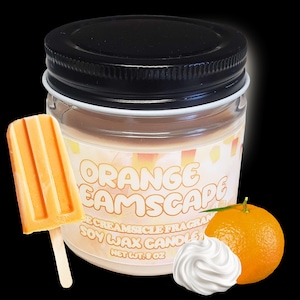 Orange Dreamscape: Orange Creamsicle Fragrance Single Wick Soy Wax Candle