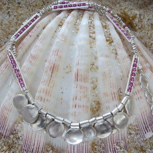 Hill Tribe Silver necklace with Rubies