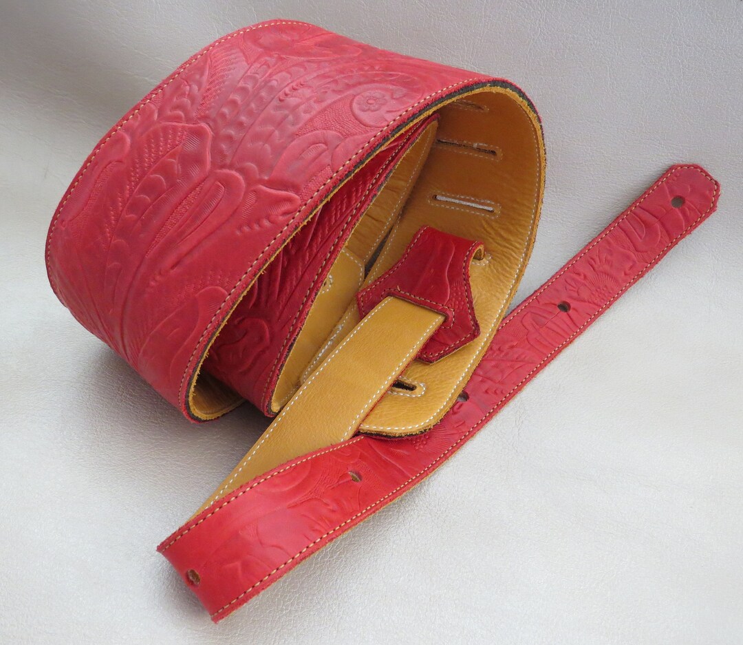 Leather Guitar Strap Etsy