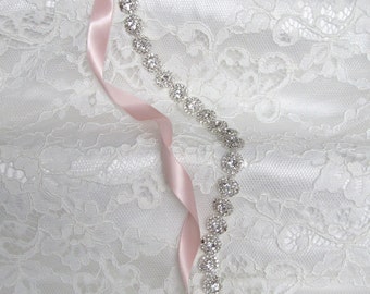 Silver Crystal Rhinestone Bridal Sash, Wedding sash, Bridal Accessories, Bridal Belt and sashes, Handmade Sash, Plus Size Belt, Style #39