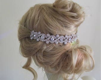 Rose gold Rhinestone Bridal Hairpiece, Bridal Accessories, Wedding Accessories, Crystal Wedding Hairband, Bridal Headpiece,#H29