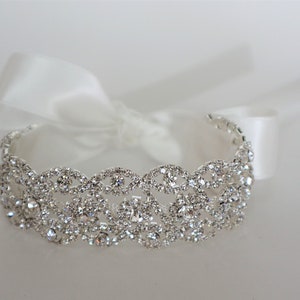 Silber Strass Braut Armreif,Hochzeits Accessoires,Armband, #B16