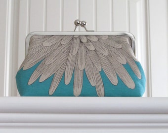 Chrysantheme Brautjungfer Clutch, Hochzeit Clutch, Braut Accessoires, Braut Clutch, Taschen und Geldbörsen