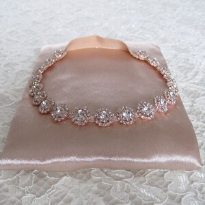 Rose Gold Crystal Rhinestone Bridal Garter,Wedding Garter,Bridal Accessories,Style G23 image 2
